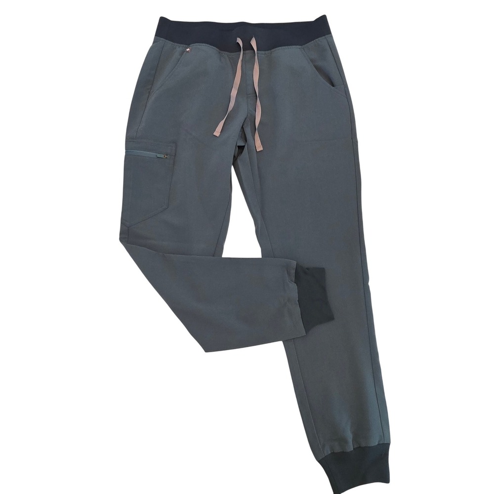 Figs Teal Joggers with Black Accents